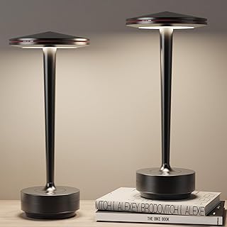 Lampe de Bureau LED Sans Fil Rechargeable 2-Pack avec Alimentation USB — Lampe de bureau menée