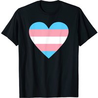 Transgender Flag Heart T-Shirt for Men
