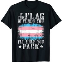 T-shirt Rainbow Pride Transgenre If This Flag Offends You — T-shirts pour hommes