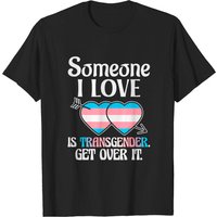 T-shirt LGBTQ Fierté Drapeau Trans - Quelqu'un que j'aime est transgenre — T-shirts pour hommes