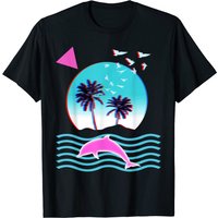 T-shirt Aesthetic Palm Tree pour hommes - Design de coucher de soleil vaporwave — T-shirts pour hommes