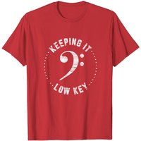 T-shirt Bass Clef Musique Keeping It Low Key pour Hommes — T-shirts pour hommes