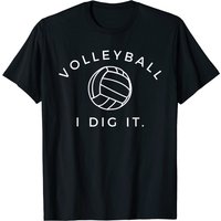 T-shirt pour hommes Volleyball I Dig It Citation Amusante