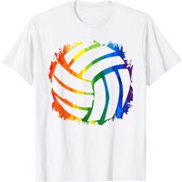 T-shirt de Volleyball Couleur Arc-en-Ciel pour Hommes