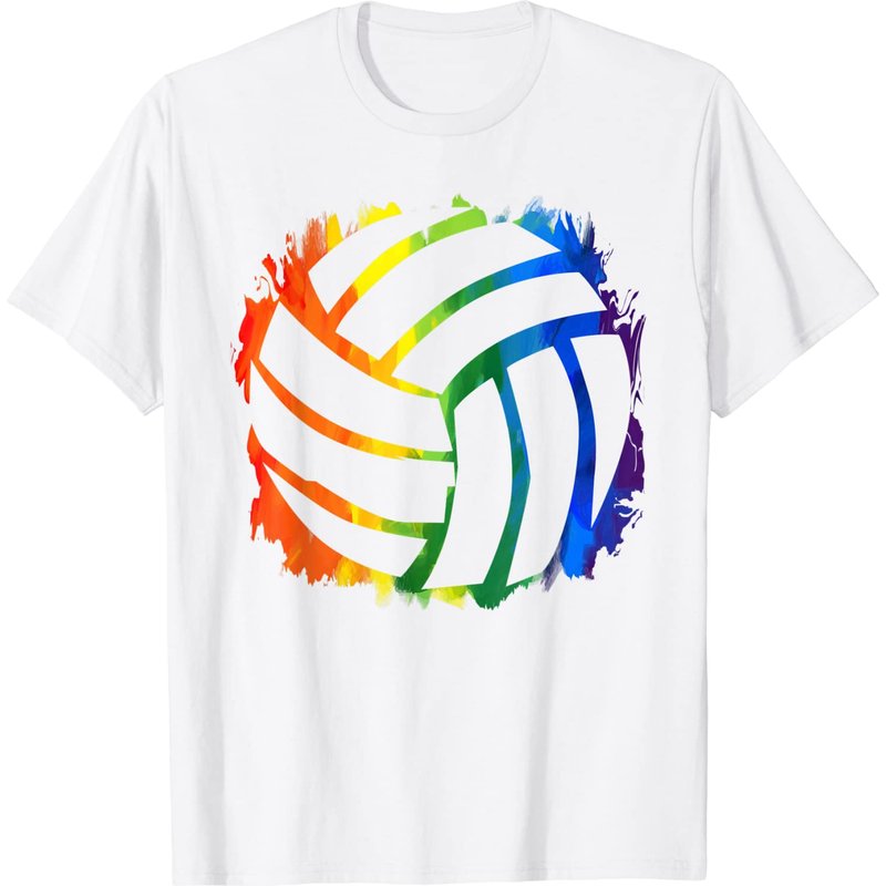 T-shirt de Volleyball Couleur Arc-en-Ciel pour Hommes — T-shirts pour hommes