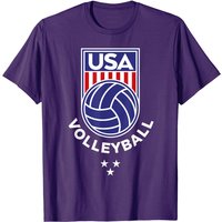 T-shirt Volleyball USA Support the Team avec le drapeau américain