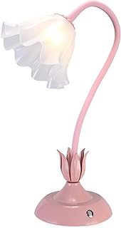 Flower Cordless Table Lamp (Pink) with 5200-mAh Rechargeable Battery — Led Desk Lamp