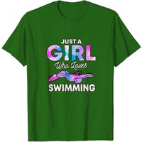 Juste une fille qui aime nager T-shirt pour hommes