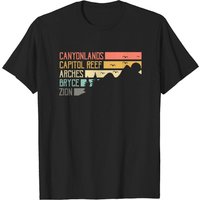 T-shirt Souvenir Vintage Moab Big 5 Parc National de l'Utah pour Hommes