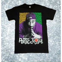 T-shirt Poetic Justice pour hommes en noir