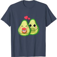 T-shirt Kawaii Avocat Mignon pour la Saint-Valentin pour Hommes