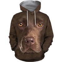 Chandail à Capuchon Chocolat Labrador pour Hommes Imprimé 3D