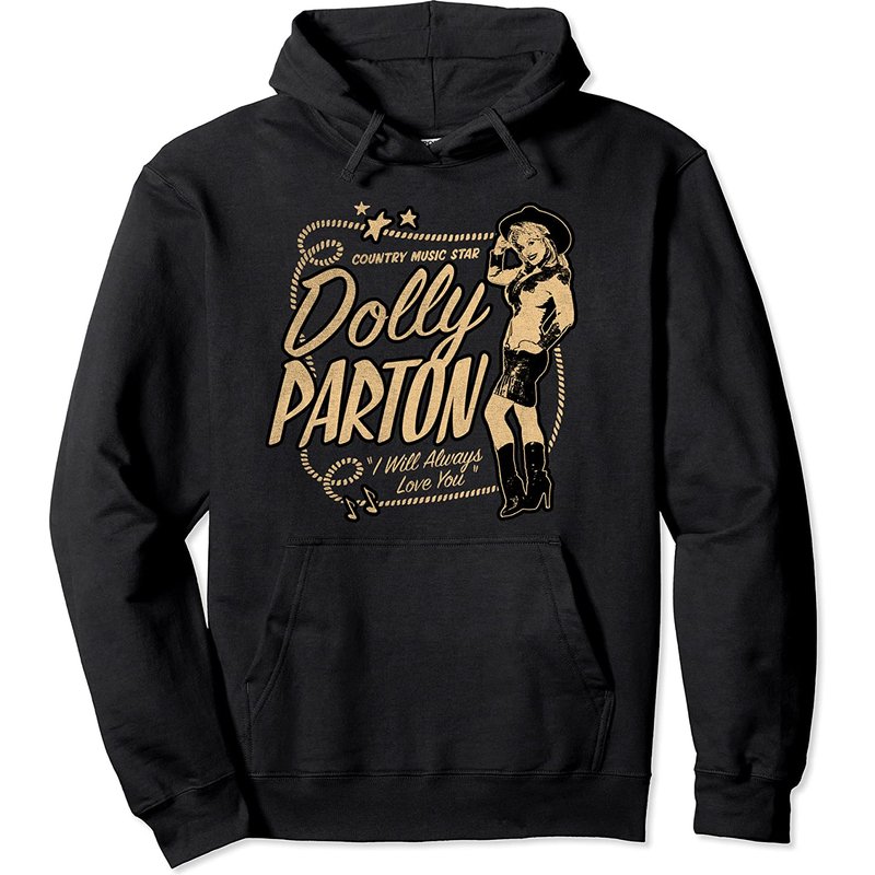 Dolly Parton Country Music Star Pullover Hoodie — Mens Hoodies