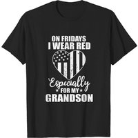 Red Friday Military T-Shirts for Men - Black