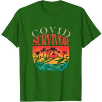 Survivor T-Shirt for Men - Covid Survivor Gift with Sunset Mountain Design — Mens T Shirts