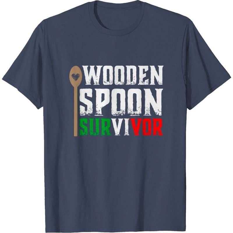 Survivor Funny Italian T-Shirt for Men - Wooden Spoon