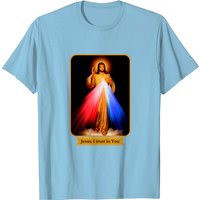 Funny Jesus T-Shirt Divine Mercy I Trust In You for Men