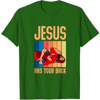Funny Jesus T-Shirt - Vintage Wrestler Design for Men