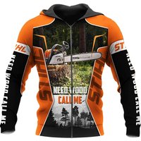 Chainsaw Fashion 3D Printed Sweatshirt/Zip Jacket for Unisex — Mens Hoodies