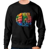 Basketball Sweatshirts for Girls - Never Underestimate a Player — Mens Hoodies