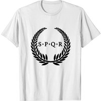 Black SPQR T-Shirt - Roman Historical Design for Men
