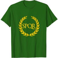 T-shirt SPQR Violet pour Hommes - Senatus Populus Que Romanus — T-shirts pour hommes