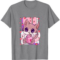 T-shirt Cute Kawaii Cats Strawberry Milk Anime Neko Shake — T-shirts pour hommes