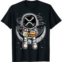 T-shirt Astronaut Fastfood Ripple XRP Coin To The Moon pour hommes — T-shirts pour hommes