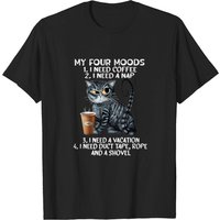 Cats and Coffee My Four Mood T-Shirt for Men