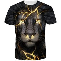 Men's Colorful 3D Animal Galaxy Print T-Shirt