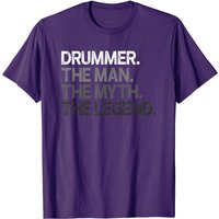 Mens Drummer Gift Myth The Legend T-shirt — Mens T Shirts