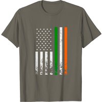 T-shirt Drapeau Irlandais Américain pour la Saint-Patrick — T-shirts pour hommes
