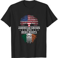 Ireland Shirts American Grown Irish Roots T-Shirt for Men