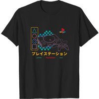 T-shirts Pullover Playstation Checker Néon des années 90 pour hommes — T-shirts pour hommes