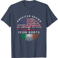 American Grown Irish Roots Ireland T-Shirt for Men — Mens T Shirts