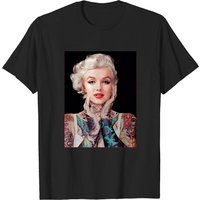 Marilyn Monroe Tattoos Black Graphic T-Shirt for Men
