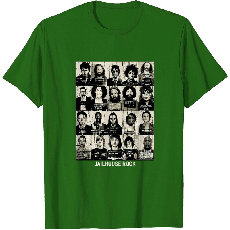T-shirt Mugshot Rock And Roll pour Fans de Musique — T-shirts pour hommes