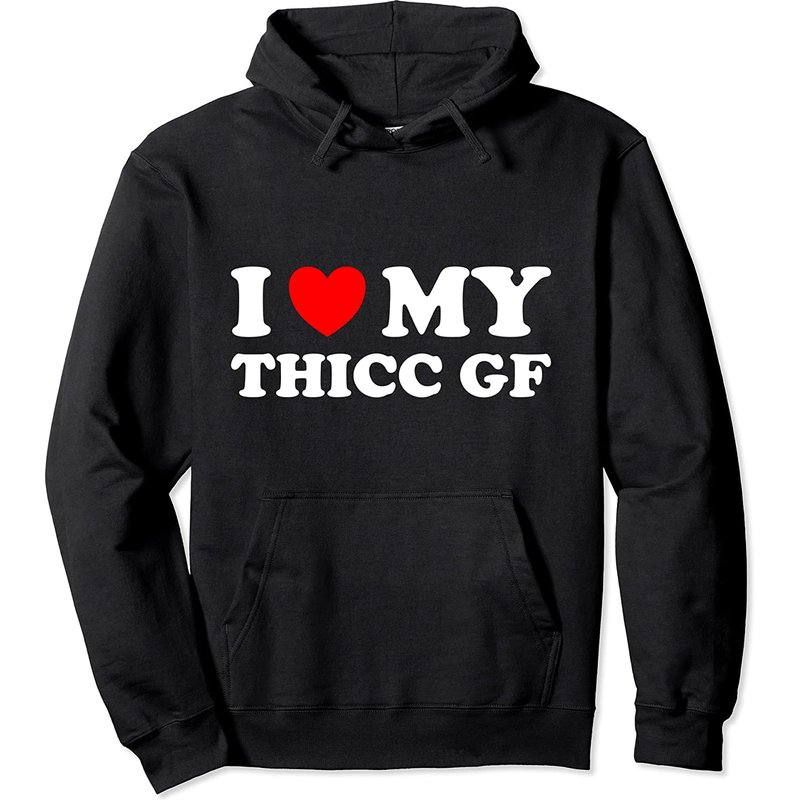 Red Heart I Love My Thicc GF Hoodie à Capuche — Sweats à capuche pour hommes