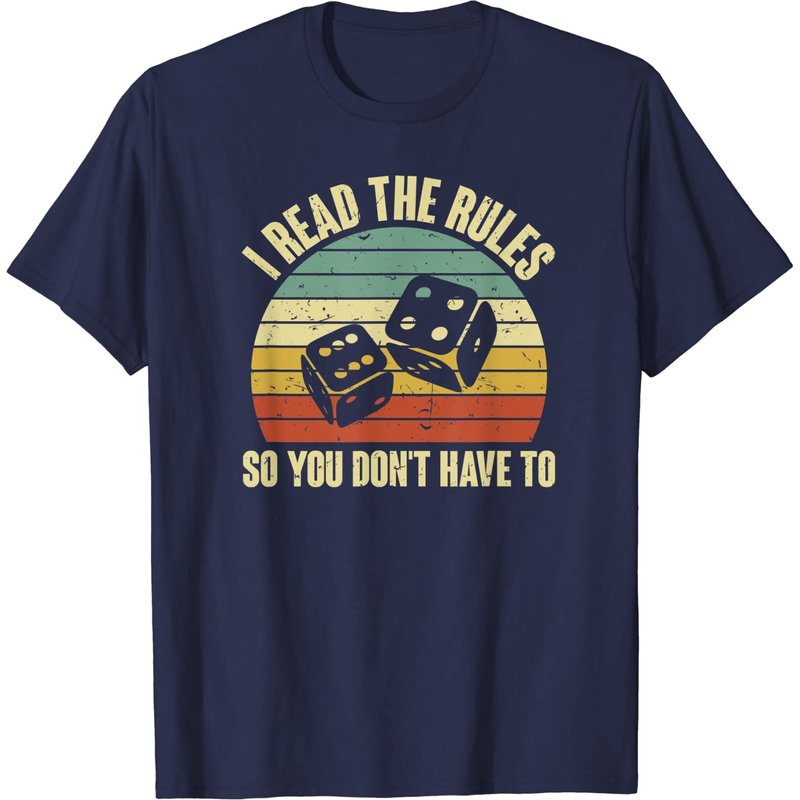 Game Night Adults Funny Board Games I Read The Rules T-Shirt — Mens T Shirts