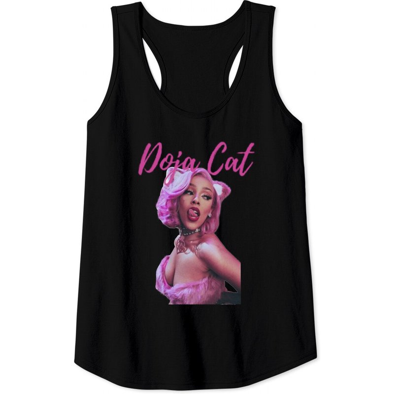 Doja Cat Men's Tank Tops in Black — Mens T Shirts