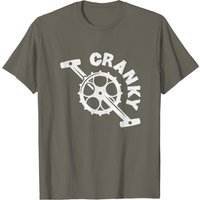 Cranky Bicycle Crank Cool Bike Rider Builder T-Shirt for Men