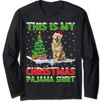 Mon T-shirt de Pyjama de Noël Golden Retriever à Manches Longues — T-shirts pour hommes