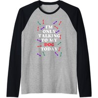 Vintage Dog Lover Baseball Tee - Talking To My Dog — Mens T Shirts
