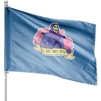Men's Skeletor Face I Am Not Nice House Flag — Decorative Flags