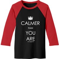 Big Lebowski Calmer Than You Are Men's Baseball Tee — Mens T Shirts