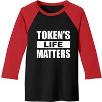 T-shirt Baseball Token's Life Matters pour Hommes - Noir/Rouge — T-shirts pour hommes