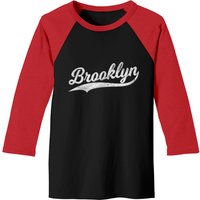 Brooklyn Baseball Tee for Men - Black/Red
