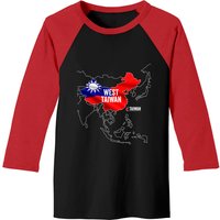 West Taiwan China Map Baseball Tee for Men