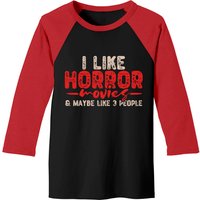 T-shirt Baseball Film d'Horreur pour Hommes - Noir/Rouge — T-shirts pour hommes