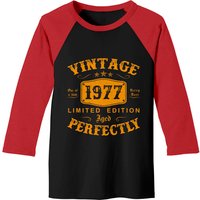 44 Year Old Vintage 1977 Birthday Baseball Tee for Men